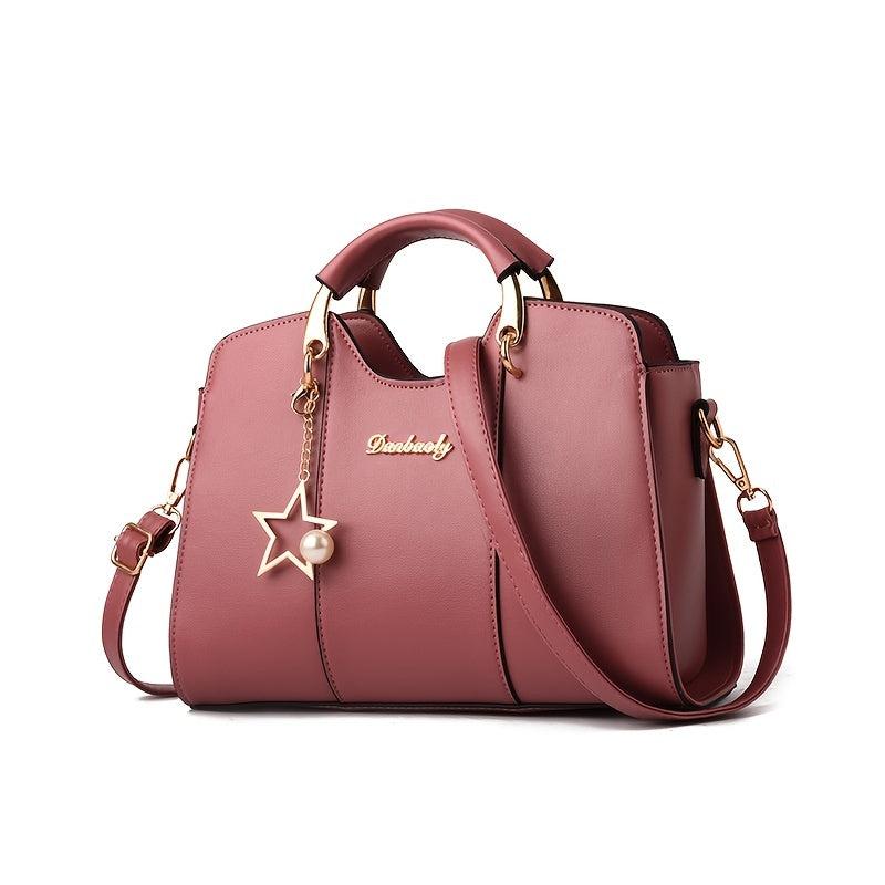 Women's Crossbody Bag PU Leather Top Handle Satchel Purse