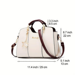 Women's Crossbody Bag PU Leather Top Handle Satchel Purse