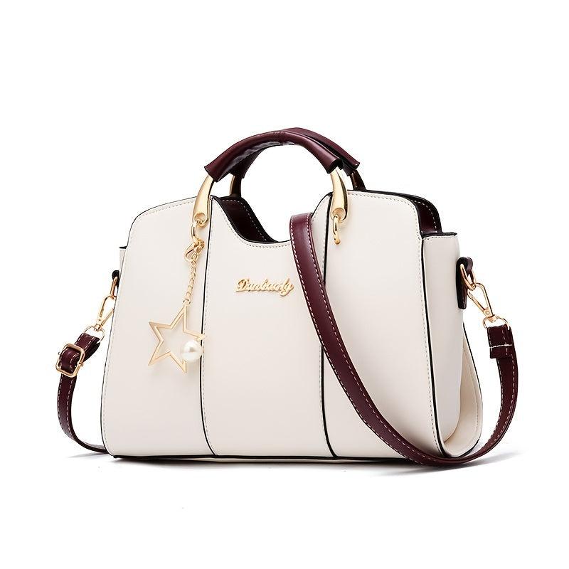 Women's Crossbody Bag PU Leather Top Handle Satchel Purse