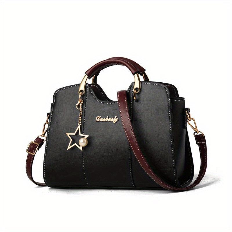 Women's Crossbody Bag PU Leather Top Handle Satchel Purse