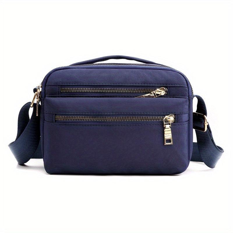 Nylon Crossbody Bag for Women Zipper Small Daily Purse