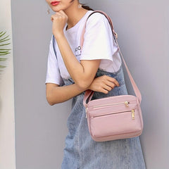 Nylon Crossbody Bag for Women Zipper Small Daily Purse