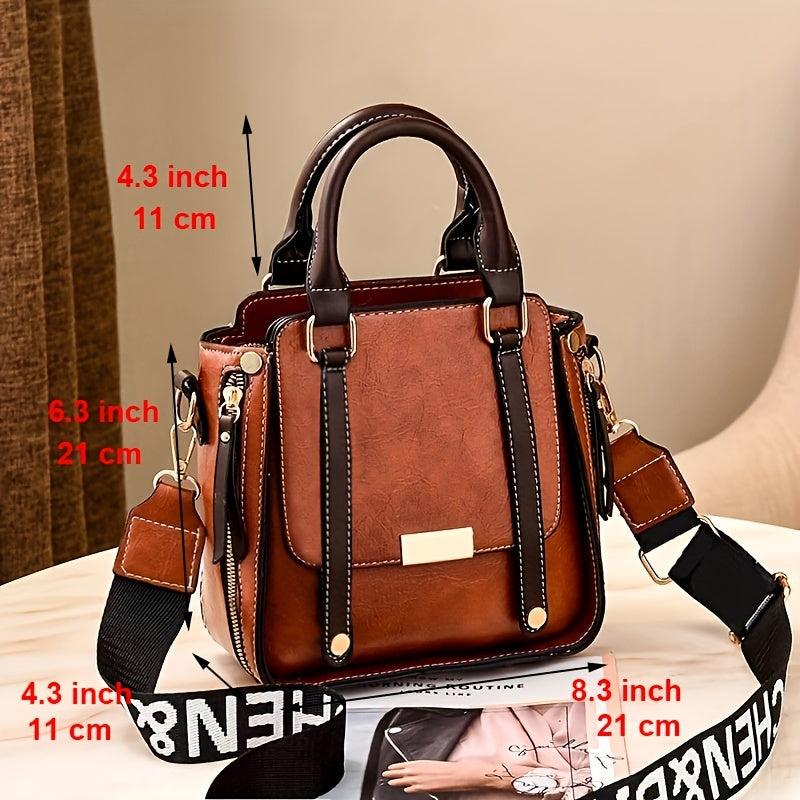 Vintage Handbags For Women Crossbody Bag Double Handle Satchel Purse