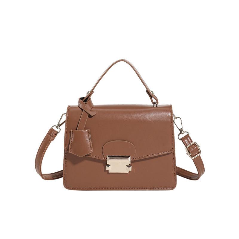 Vintage Square Crossbody Bag Retro Top Handle Satchel Women's Casual Handbag