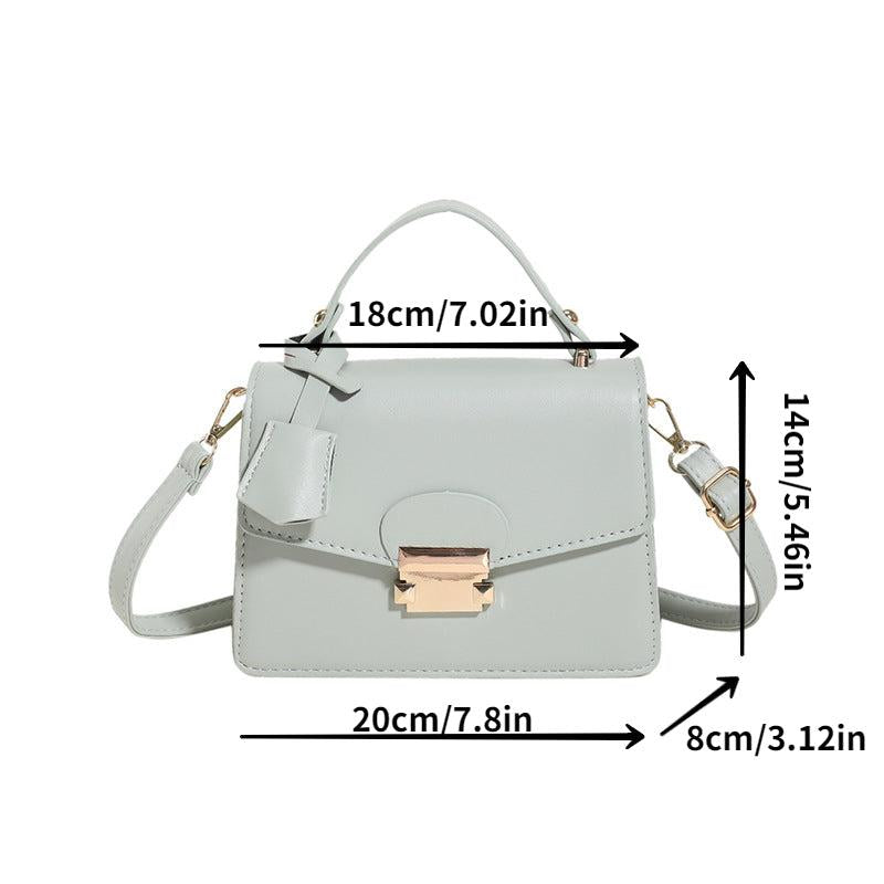 Vintage Square Crossbody Bag Retro Top Handle Satchel Women's Casual Handbag