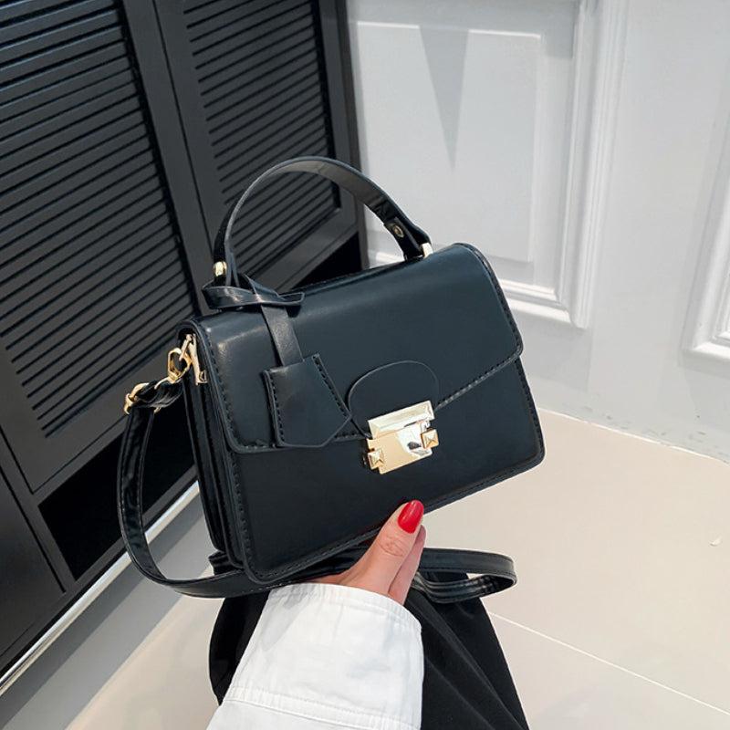 Vintage Square Crossbody Bag Retro Top Handle Satchel Women's Casual Handbag