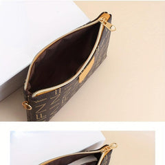 Classic Zipper Coin Purse Vintage Pattern Shoulder Bag