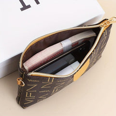 Classic Zipper Coin Purse Vintage Pattern Shoulder Bag