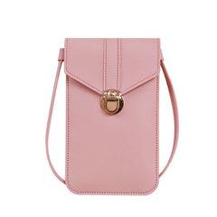 Solid Transparent Crossbody Bag PU Leather Shoulder Bag