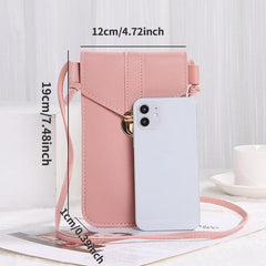 Solid Transparent Crossbody Bag PU Leather Shoulder Bag