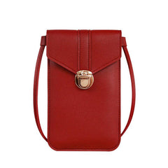 Solid Transparent Crossbody Bag PU Leather Shoulder Bag
