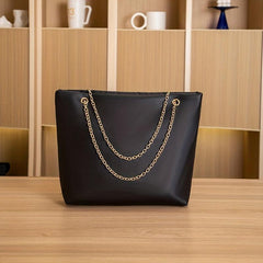 Chevron Embroidery Shoulder Bag Chain Large Capacity Crossbody Bag