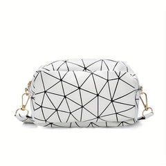 Argyle Pattern Crossbody Bag Laser Cosmetic Bag Zipper Purse For Women