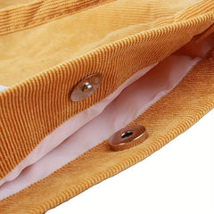 Large Capacity Tote Bag Corduroy Durable Lightweight Shoulder Bag