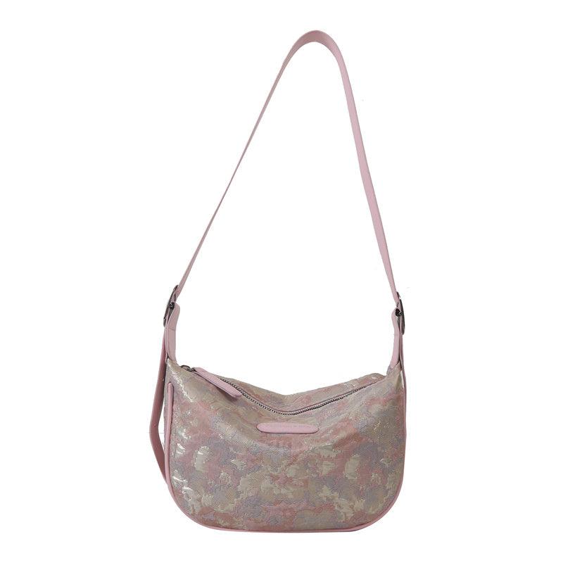 Niche Tie Dye Pattern Crescent Bag Stylish Shoulder Crossbody Bag