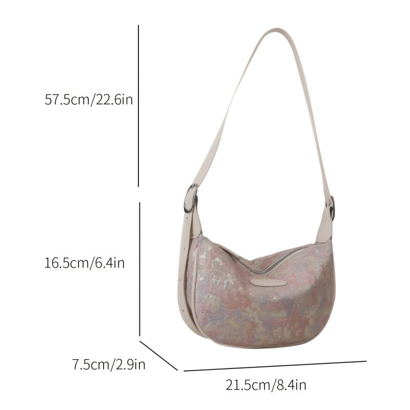 Niche Tie Dye Pattern Crescent Bag Stylish Shoulder Crossbody Bag