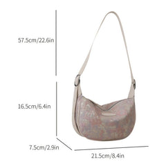 Niche Tie Dye Pattern Crescent Bag Stylish Shoulder Crossbody Bag