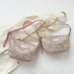 Niche Tie Dye Pattern Crescent Bag Stylish Shoulder Crossbody Bag