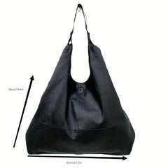 PU Leather Hobo Bag Large Capacity Shoulder Bag Women's Handbag