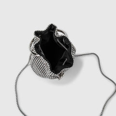 Rhinestone Bucket Bag Glitter Crossbody Mini Clutch Purse