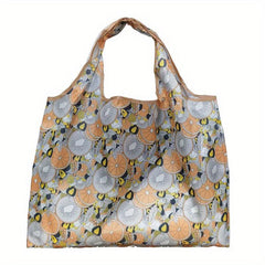 Yellow Bee Print Nylon Tote Bag Reusable Shoulder Bag