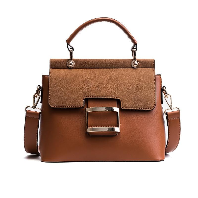 Adjustable Strap Square Tote Bag Large Capacity Shoulder Bag