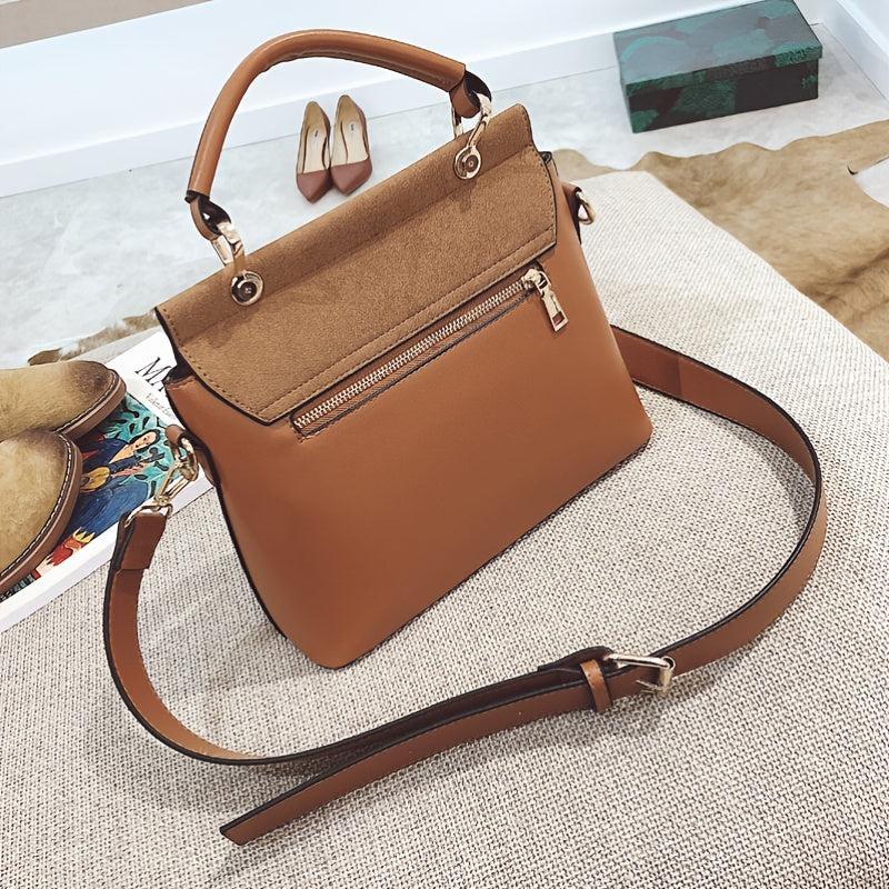 Adjustable Strap Square Tote Bag Large Capacity Shoulder Bag