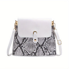 Pink Underarm Bag Solid PU Leather Shoulder Bag With Silk Scarf