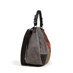 Patchwork Canvas Hobo Bag Crossbody Travel Bag
