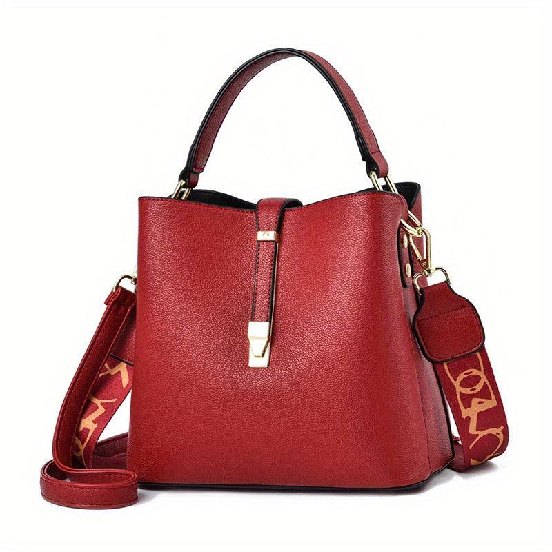Minimalist Top Handle Satchel Bag Large Capacity Bucket Bag Women's Handbag