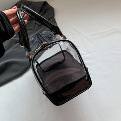 Transparent PVC Beach Bag Stadium Approved Waterproof Crossbody Bag
