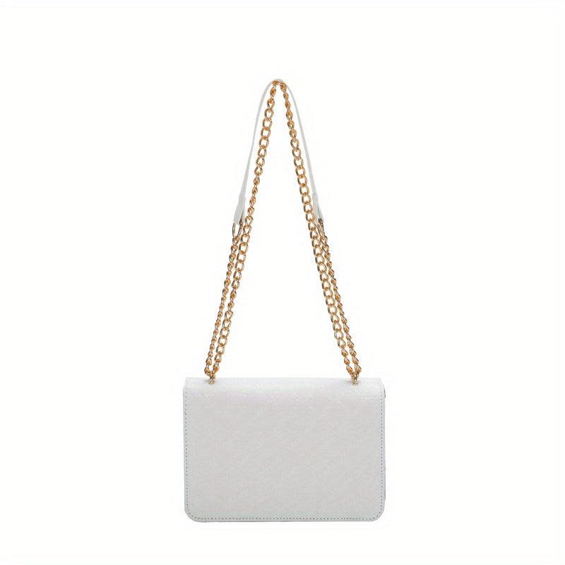 Rhombus Pattern Crossbody Bag Women's Chain Shoulder Bag