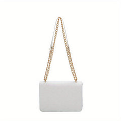 Rhombus Pattern Crossbody Bag Women's Chain Shoulder Bag