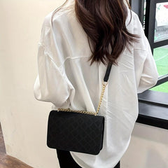 Rhombus Pattern Crossbody Bag Women's Chain Shoulder Bag