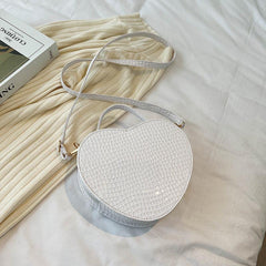 Heart Shaped Crossbody Bag Y2K Top Handle Purse