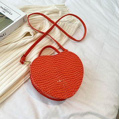 Heart Shaped Crossbody Bag Y2K Top Handle Purse