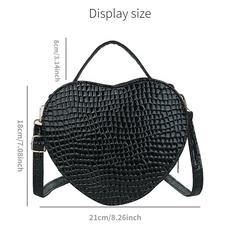 Heart Shaped Crossbody Bag Y2K Top Handle Purse