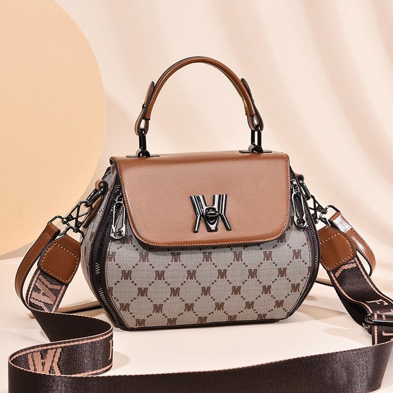 Stylish Turn Lock Top Handle Purse