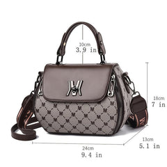 Stylish Turn Lock Top Handle Purse