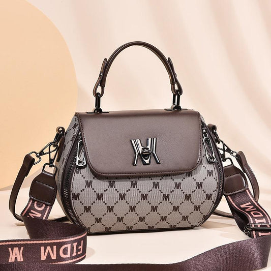 Stylish Turn Lock Top Handle Purse