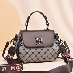 Stylish Turn Lock Top Handle Purse