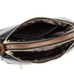Vintage Crossbody Shoulder Bag Zipper Storage Women's Work Bag