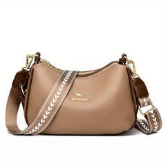 Vintage Crossbody Shoulder Bag Zipper Storage Women's Work Bag