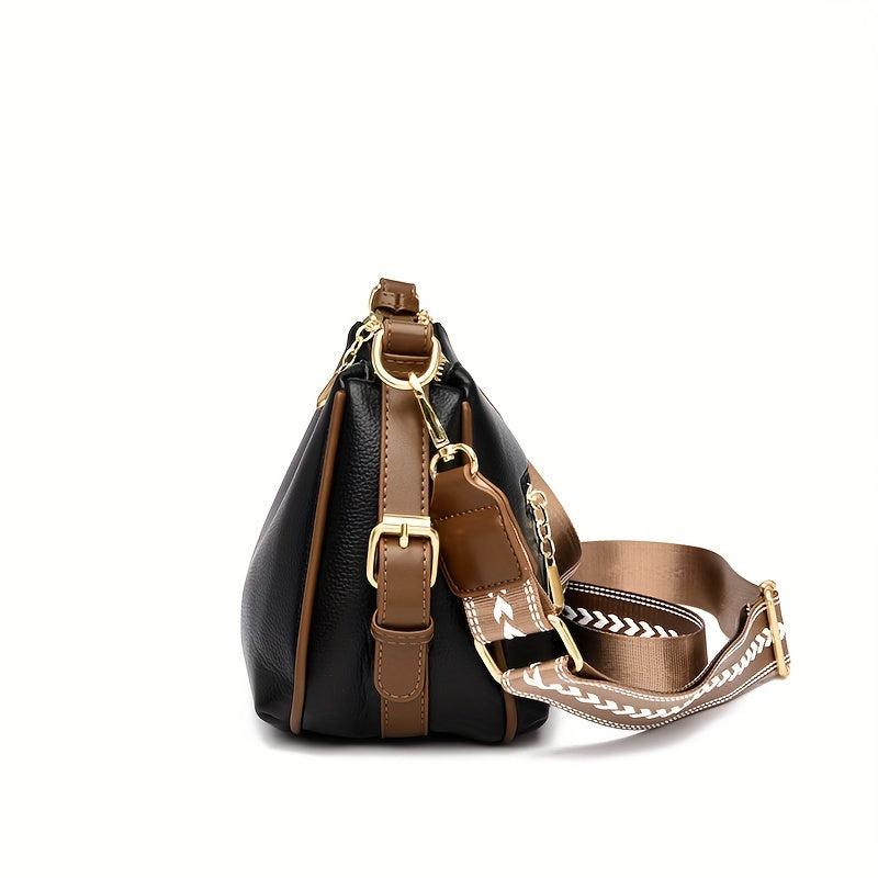 Vintage Crossbody Shoulder Bag Zipper Storage Women's Work Bag