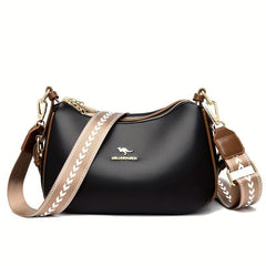 Vintage Crossbody Shoulder Bag Zipper Storage Women's Work Bag
