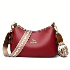 Vintage Crossbody Shoulder Bag Zipper Storage Women's Work Bag