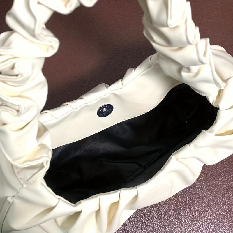 Cloud Pleated Underarm Bag Stylish Shoulder Purse