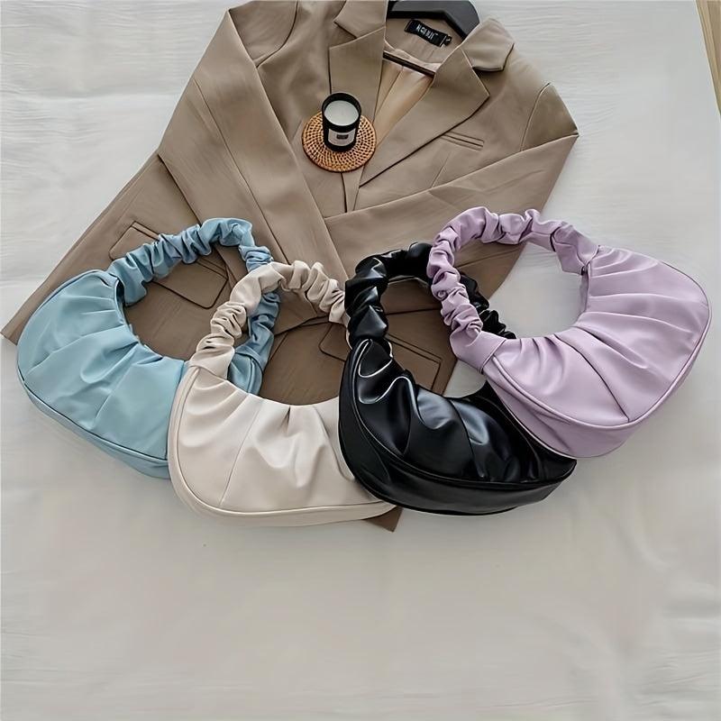 Cloud Pleated Underarm Bag Stylish Shoulder Purse