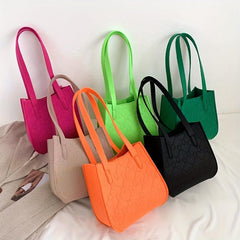 Heart Pattern Square Shoulder Bag Portable Handbag Shopping Bag