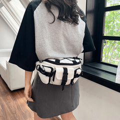 Colorblock Waist Bag Sports Sling Bag Outdoor Chest Bag